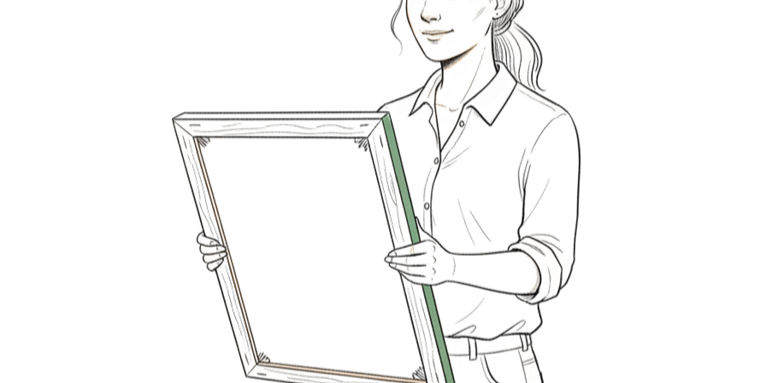 Führungskraft beim Intuition Painting Coaching im Veränderungsprozess – Illustration Leanovation